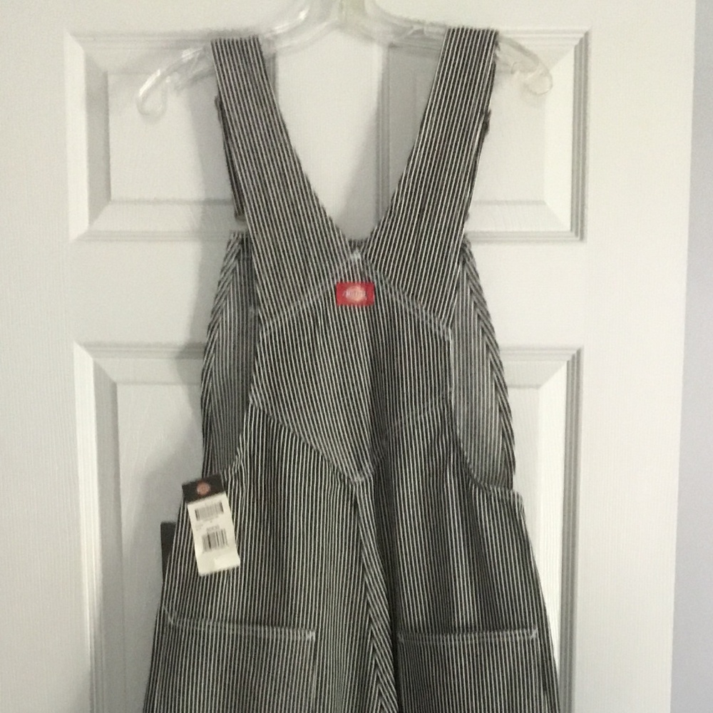 Dickies bib overalls hickory striped cotton unisex size 30 x 30 NWT - Picture 2 of 4
